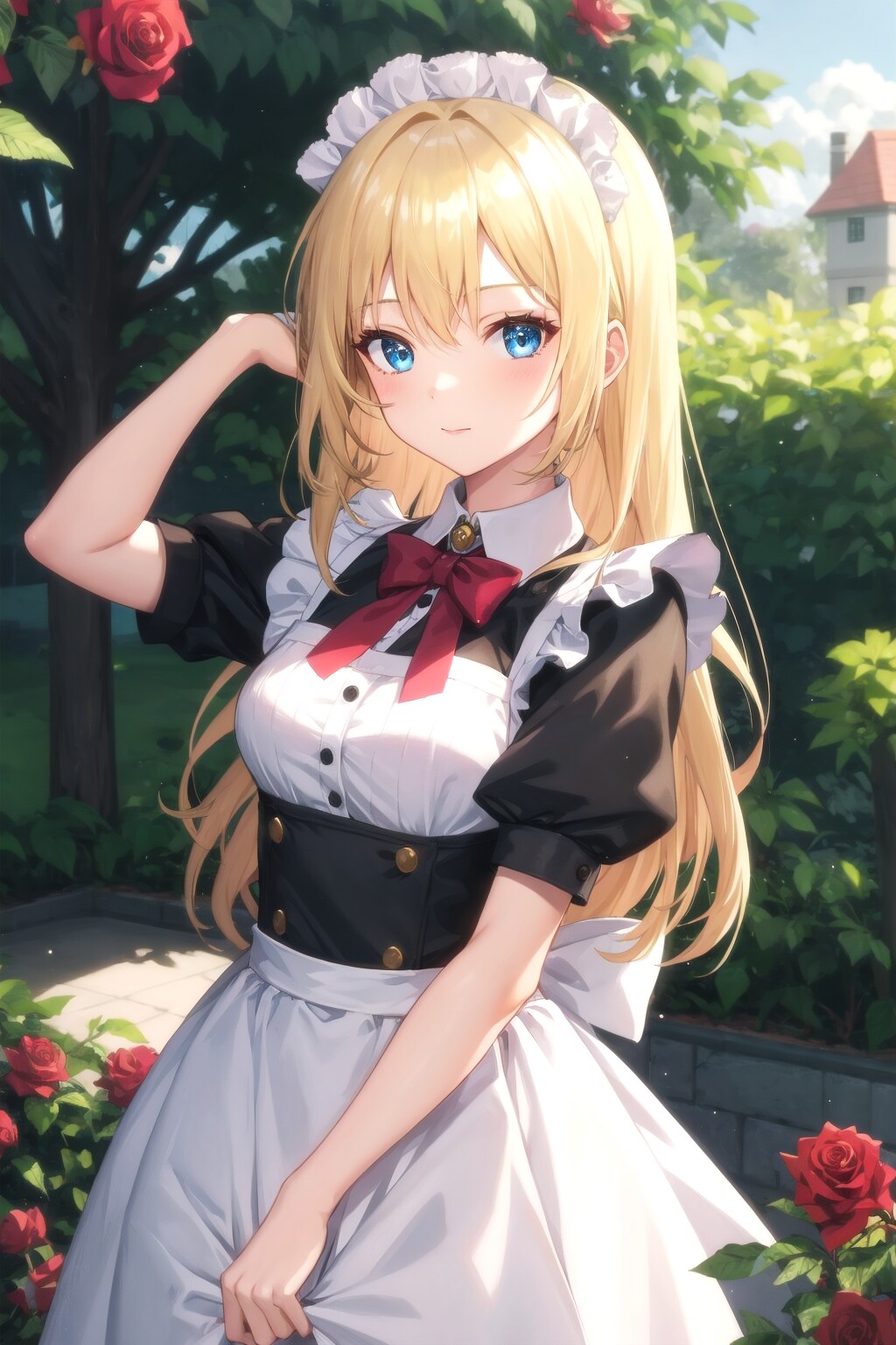 バラ園のメイドその2