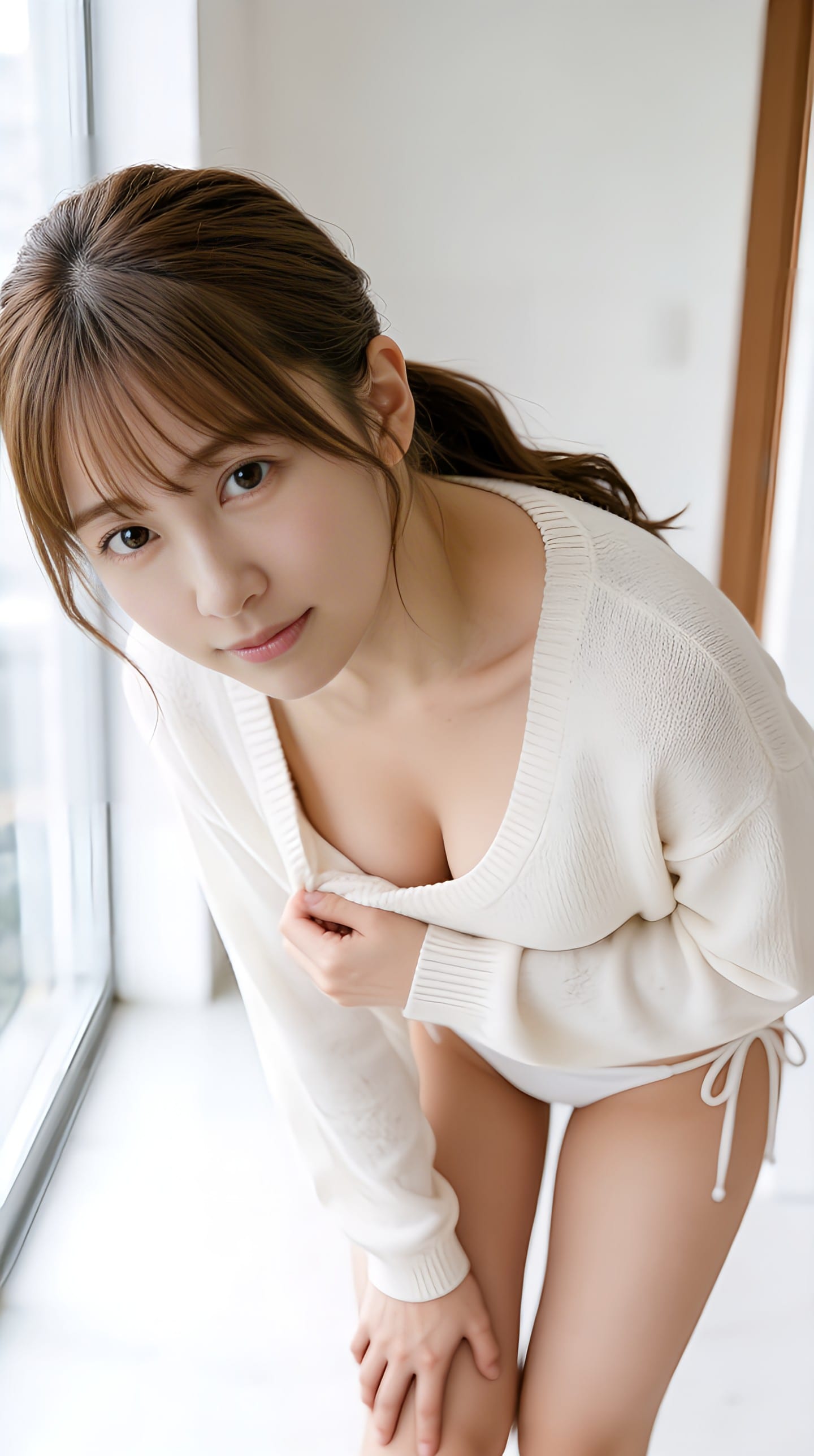 ねぇ、私の顔じゃなくてどこ見てるの？