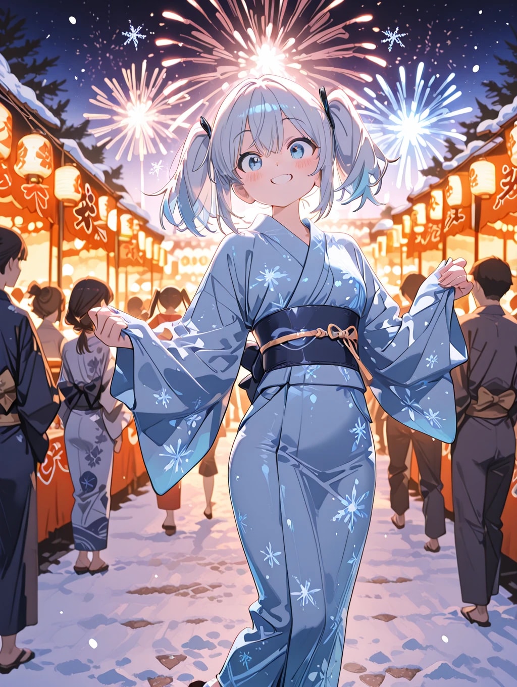 雪の夏祭り