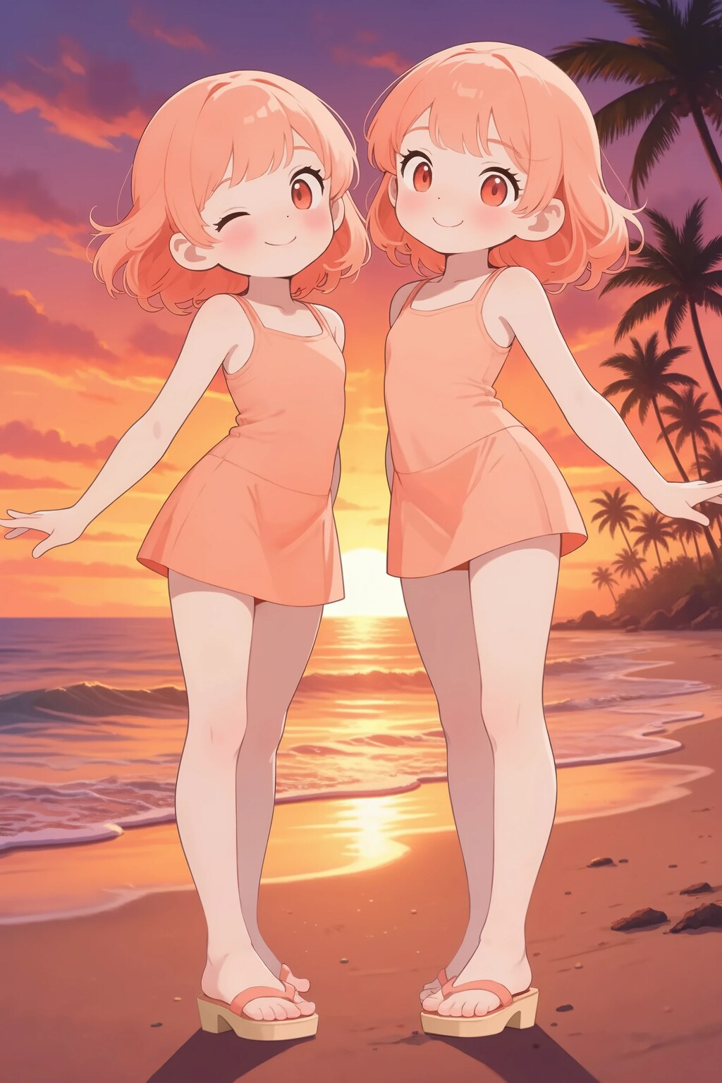 🌈PT-15　アプリとコット　サンセット☆ビーチ