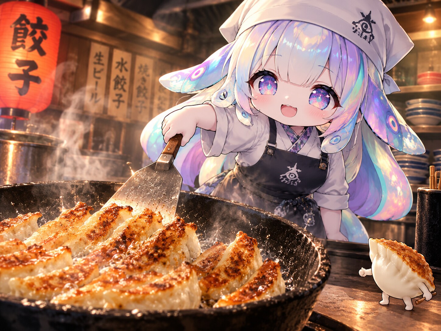 わんこそば感覚で食べたくなるやつ：餃子 | の人気AIイラスト・グラビア