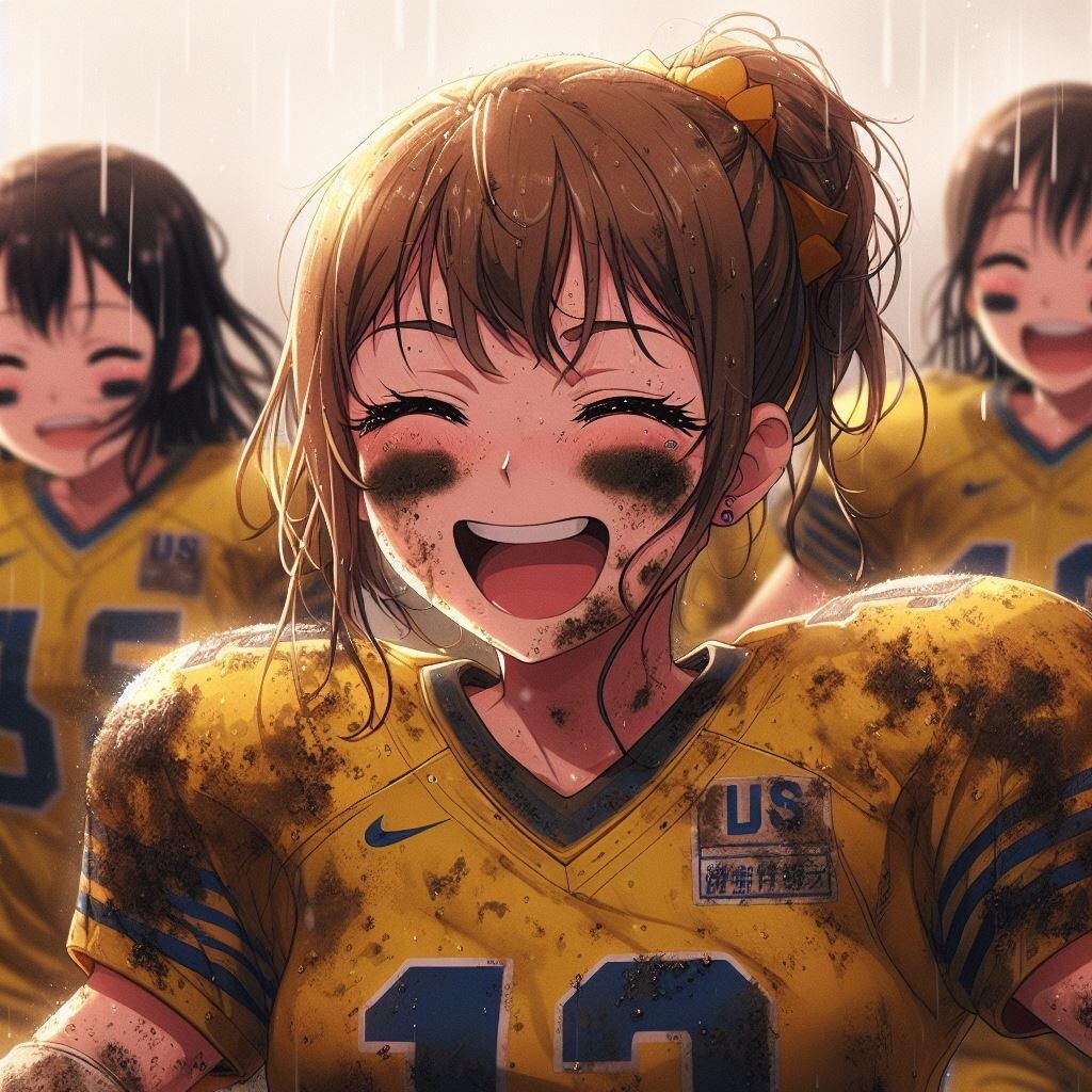 🏈泥まみれの女子アメフト 138