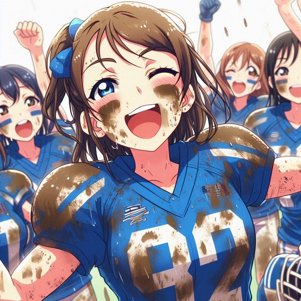 🏈泥まみれの女子アメフト 138
