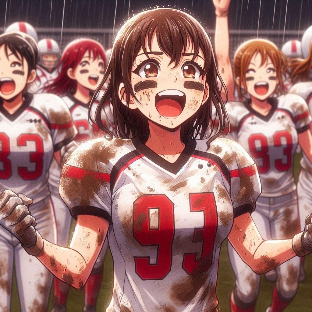 🏈泥まみれの女子アメフト 138