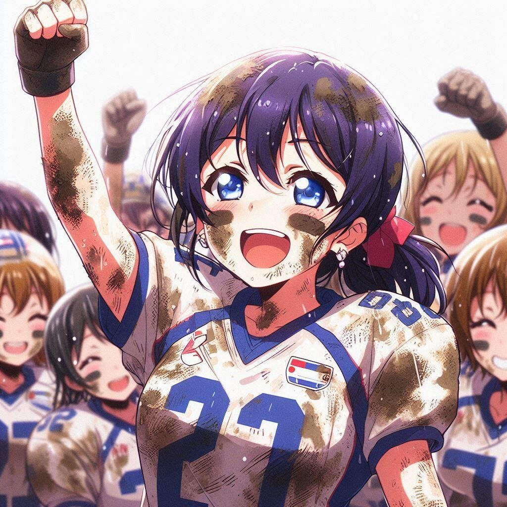 🏈泥まみれの女子アメフト 138