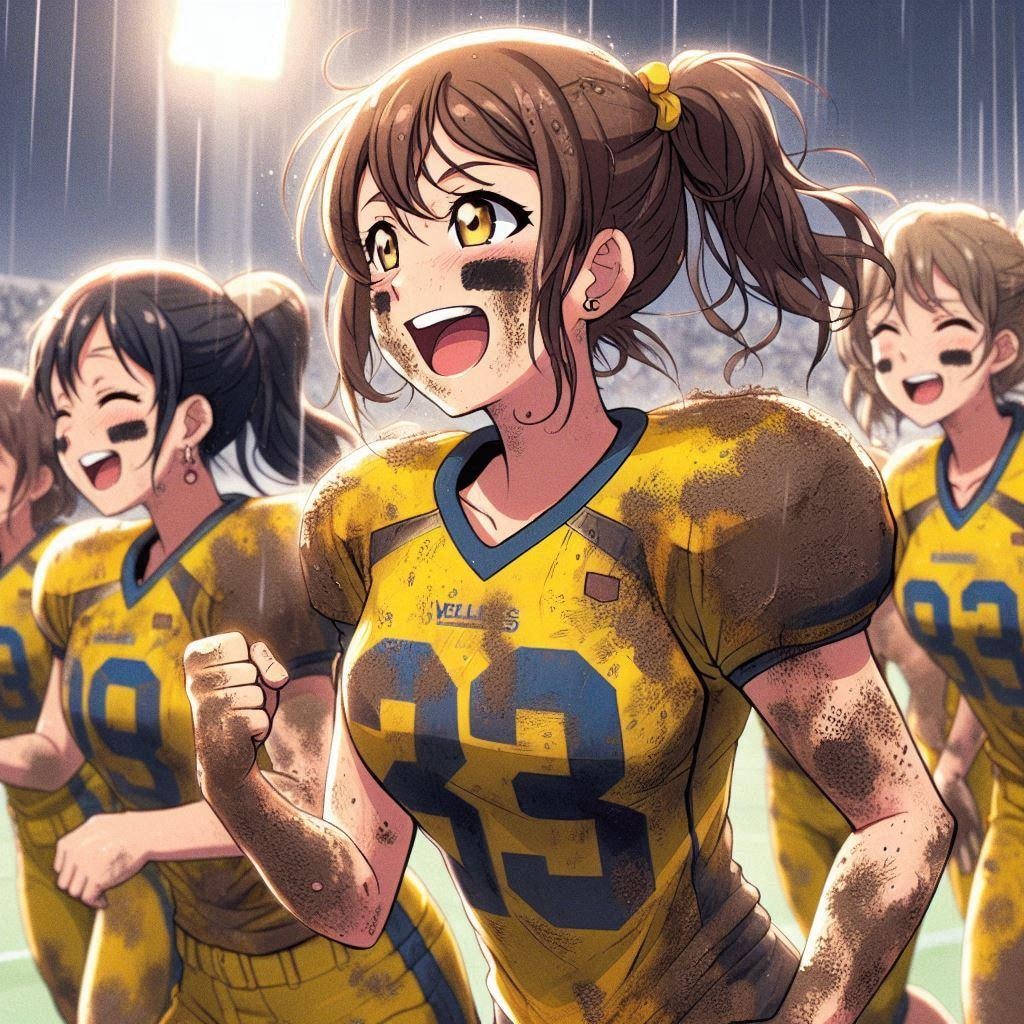 🏈泥まみれの女子アメフト 138