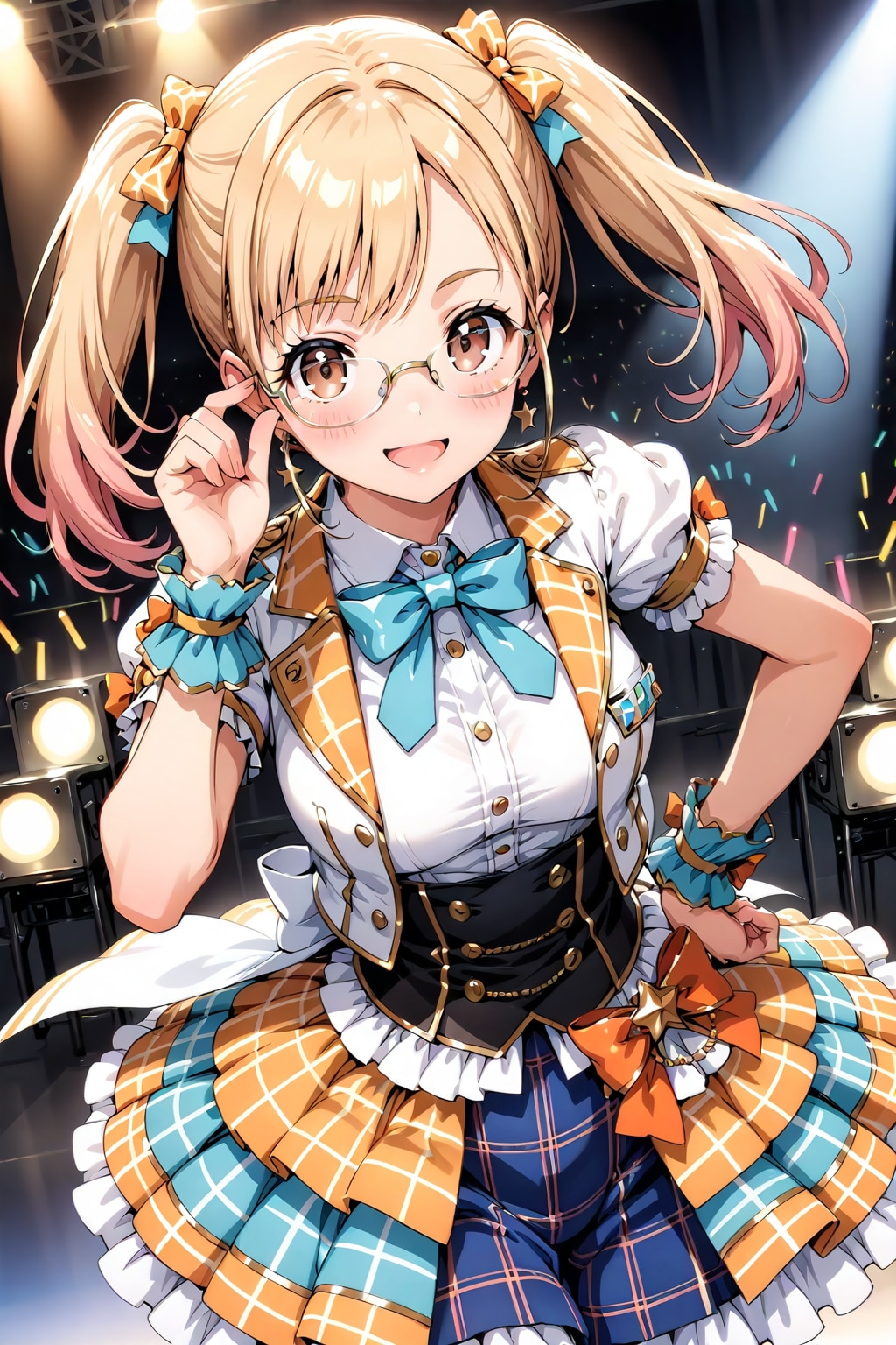 金髪アイドル眼鏡っ娘