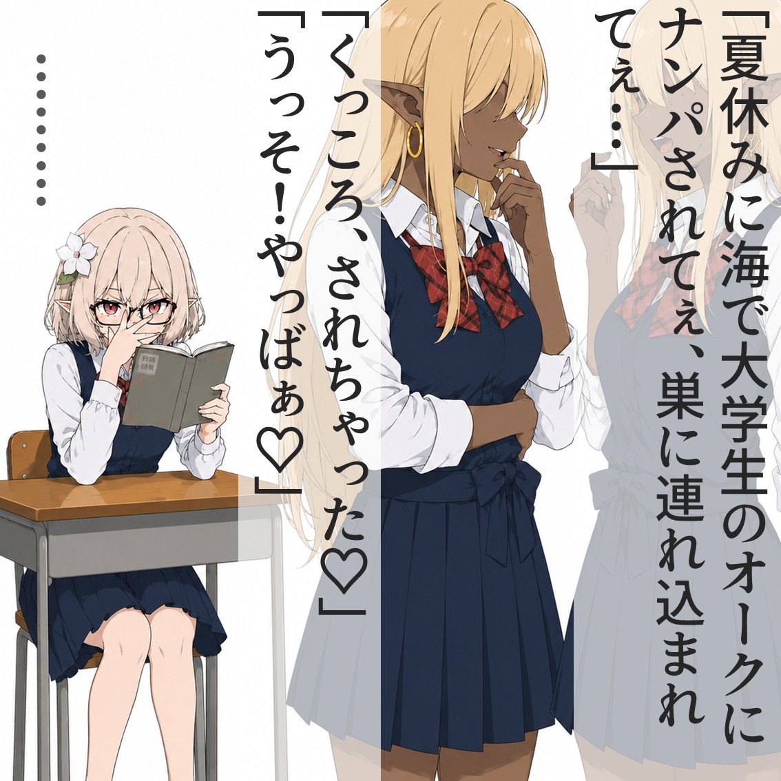 2コマで学生時代のエルフさん
