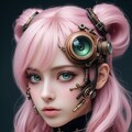 steam punk pink girl 2枚目