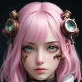 steam punk pink girl 6枚目