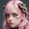 steam punk pink girl 3枚目