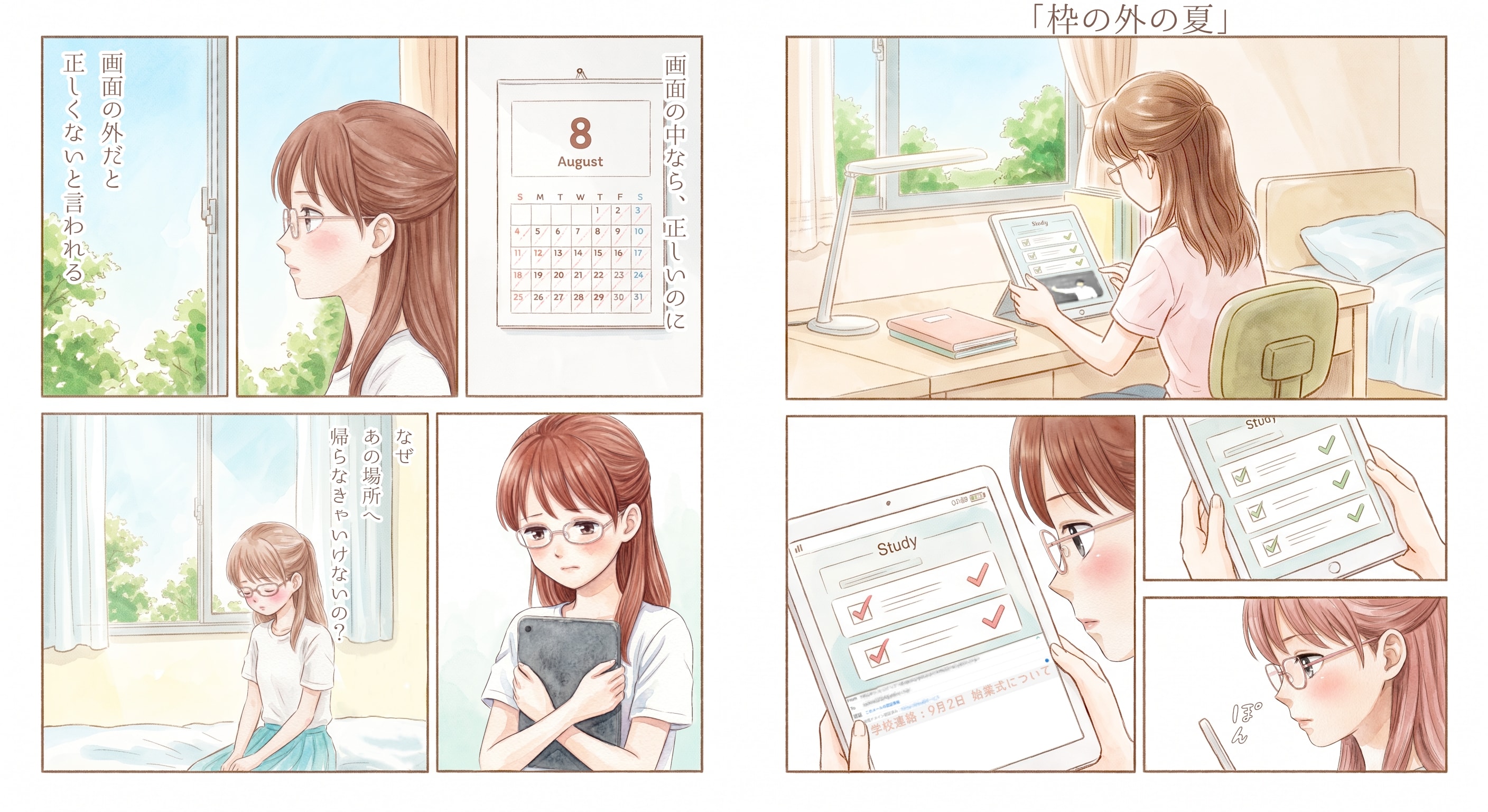 #044 枠の外の夏　★AI併用作品（手描き強化版）★ | の人気AIイラスト・グラビア