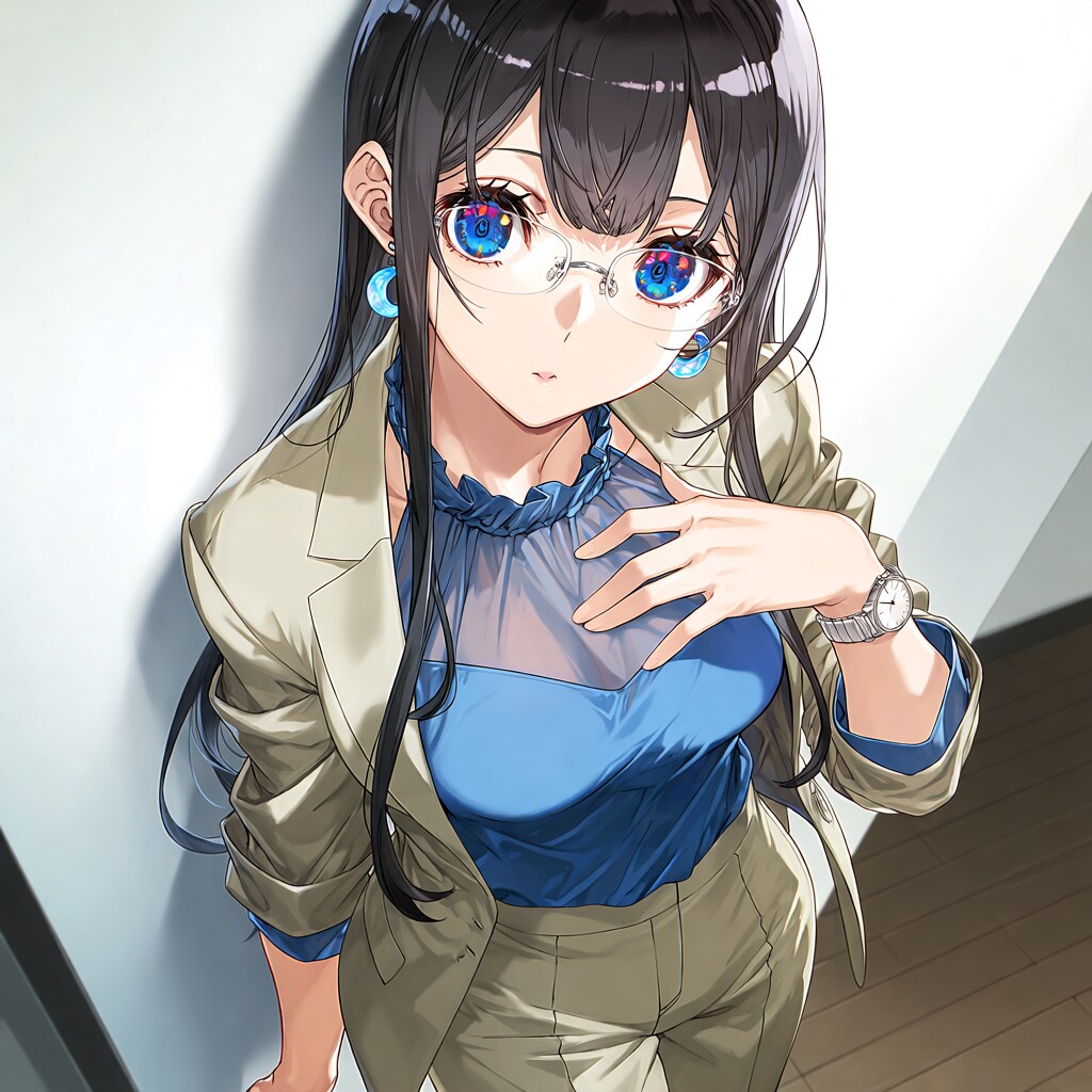 ベージュスーツ