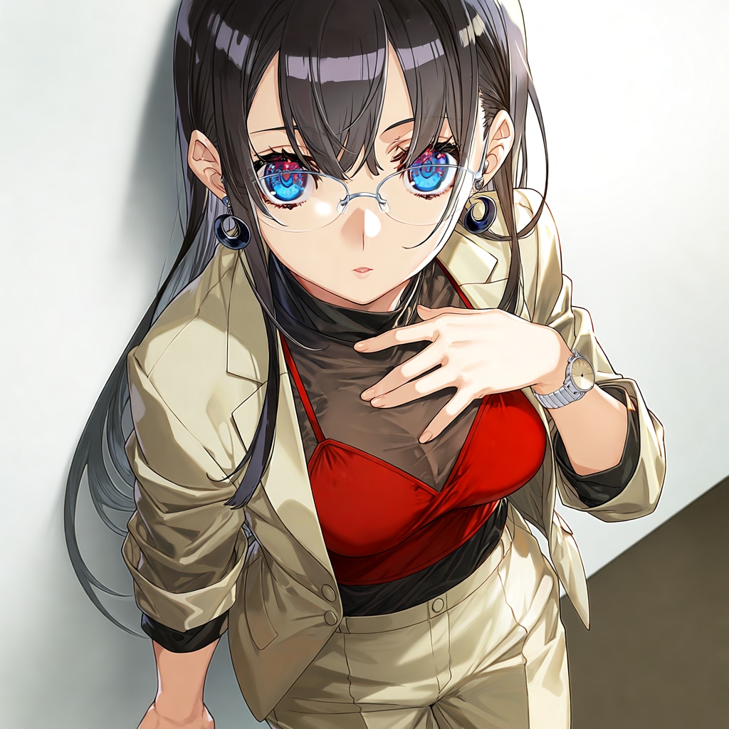 ベージュスーツ