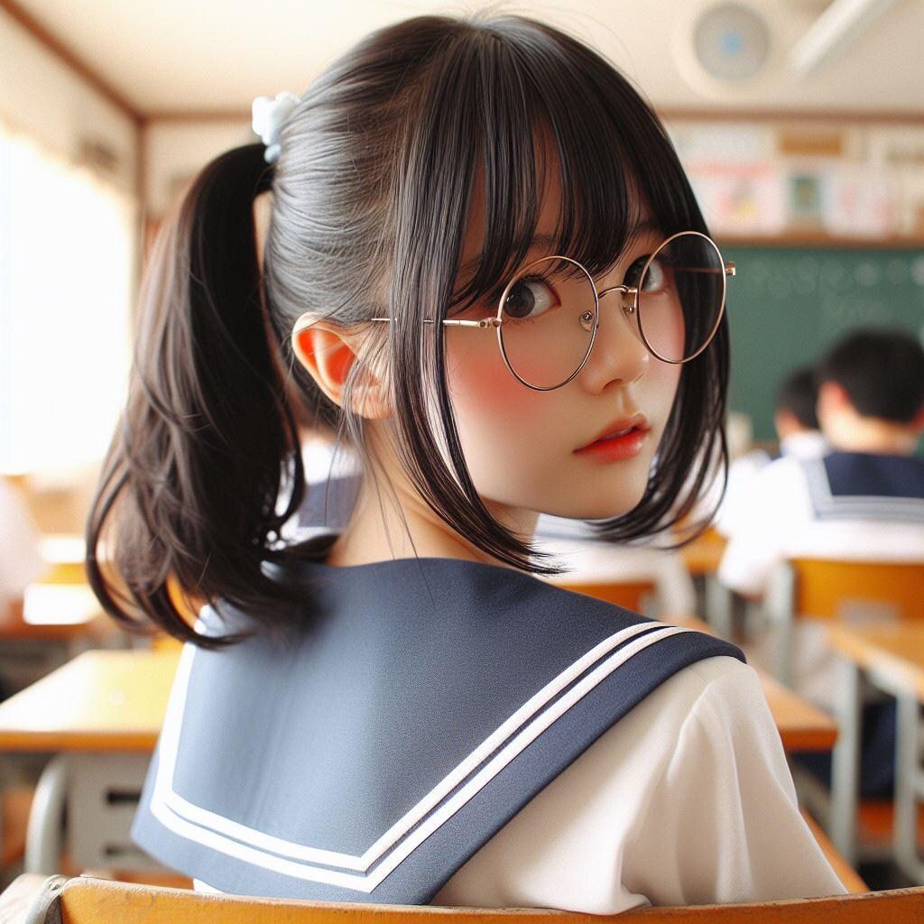 のびかちゃんのポニーテール