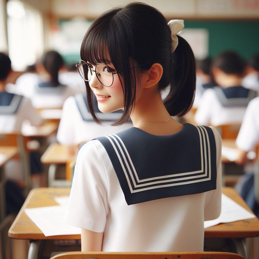 のびかちゃんのポニーテール