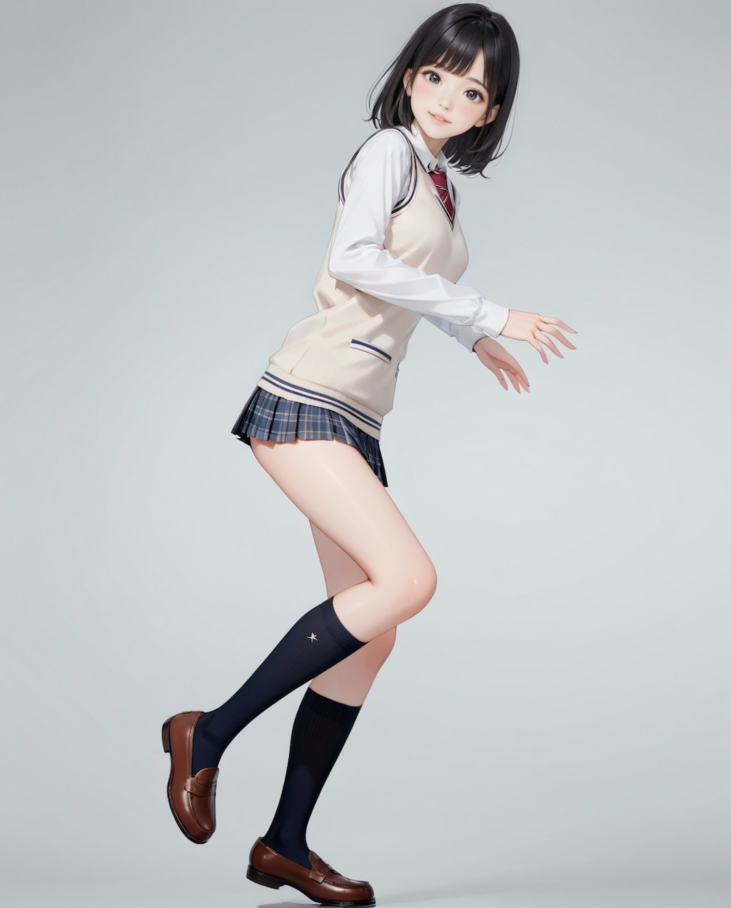 ニットベストJK立ち絵