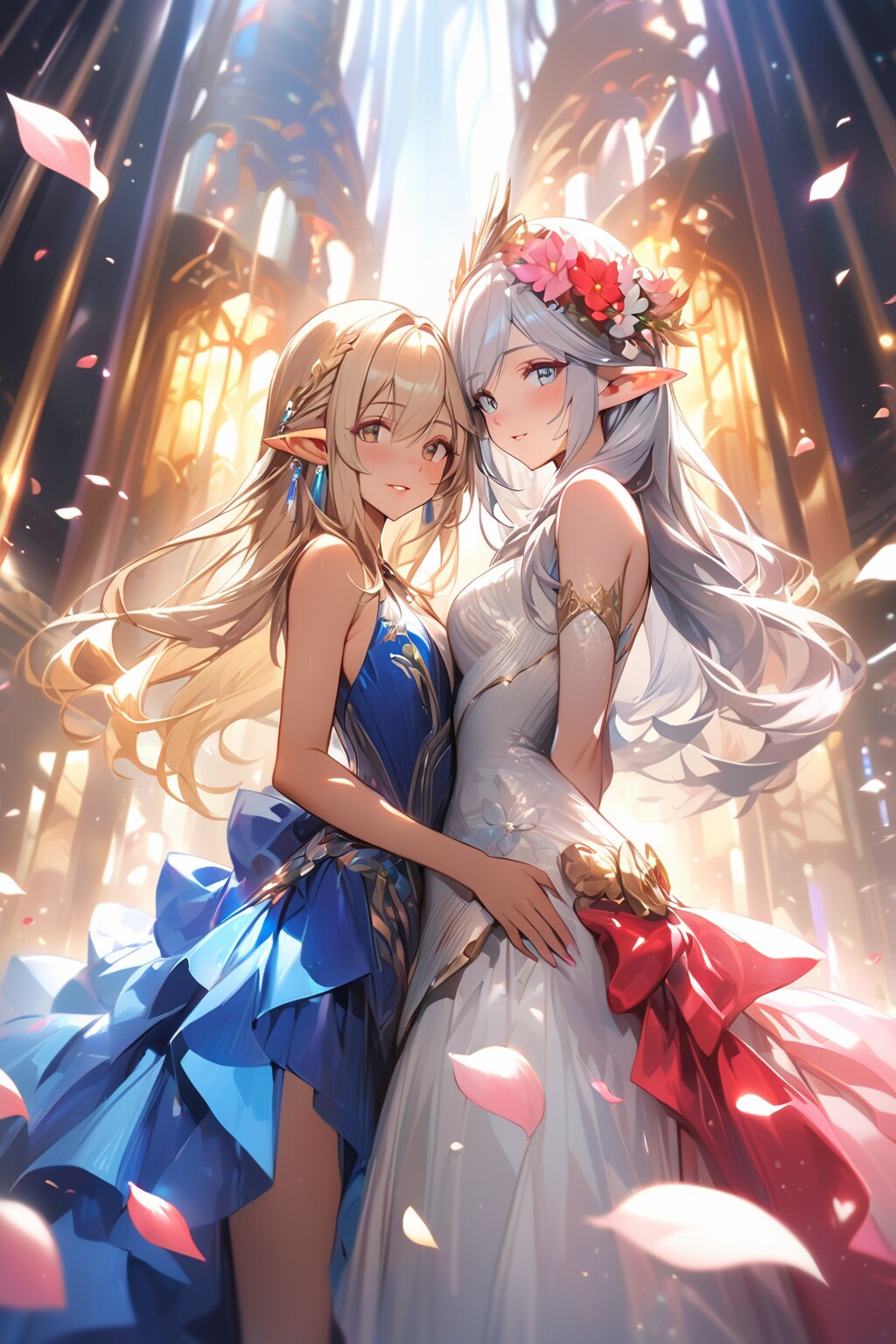 二周年お祝いエルフさんズ | の人気AIイラスト・グラビア