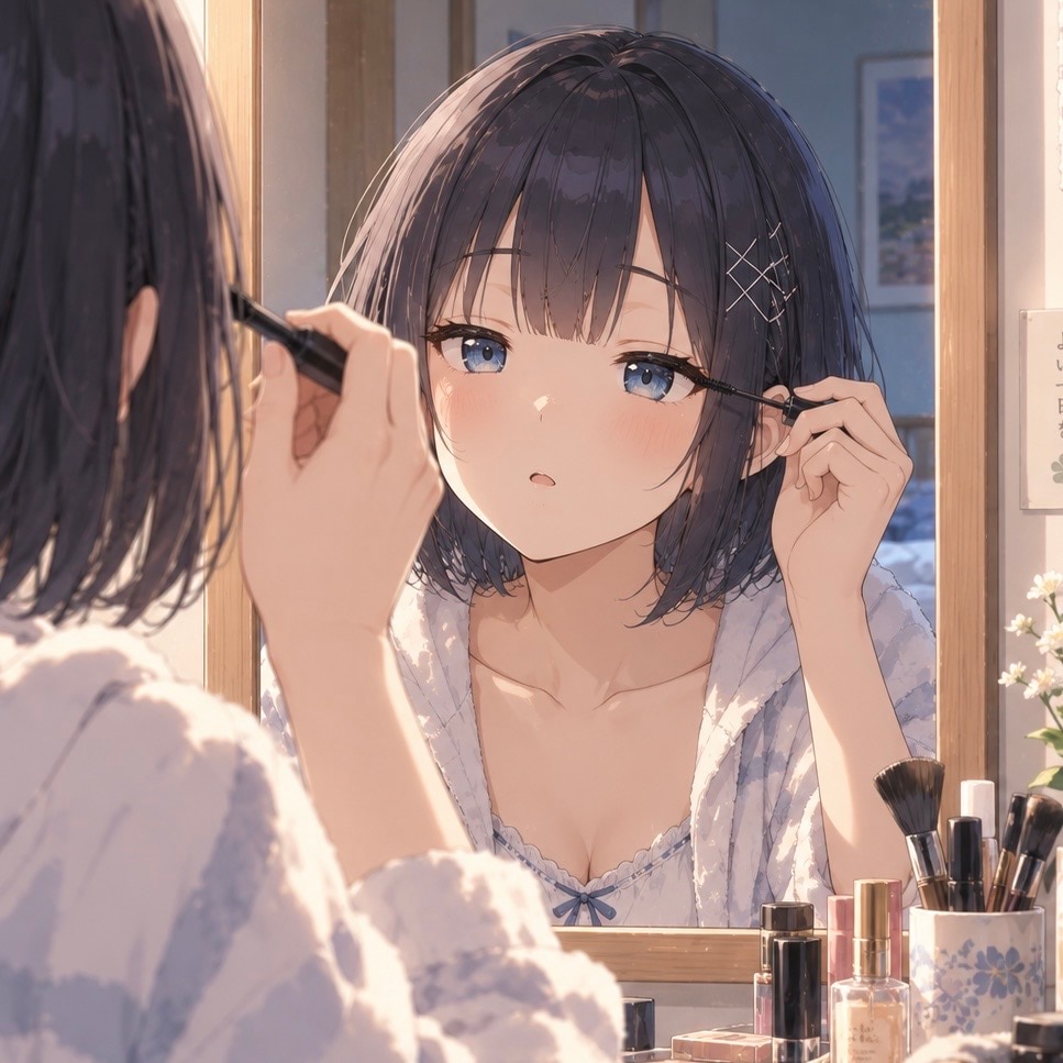マスカラを付ける | の人気AIイラスト・グラビア
