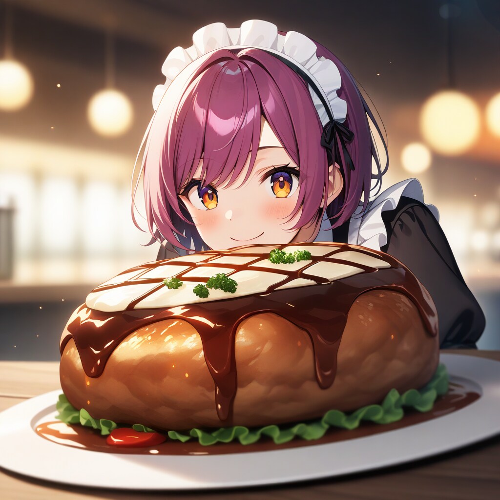 こんばんは！（ウチの子、挨拶メイドの芽衣ちゃん）