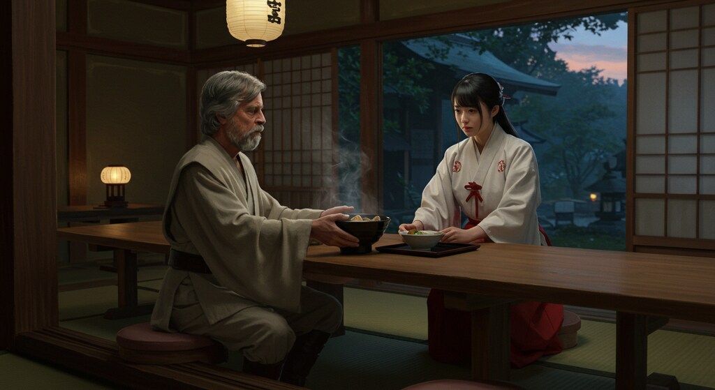 ラーメンを食べるルーク スカイウォーカー
