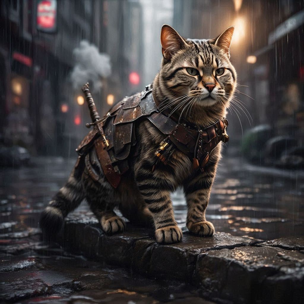 傭兵になった猫 | の人気AIイラスト・グラビア