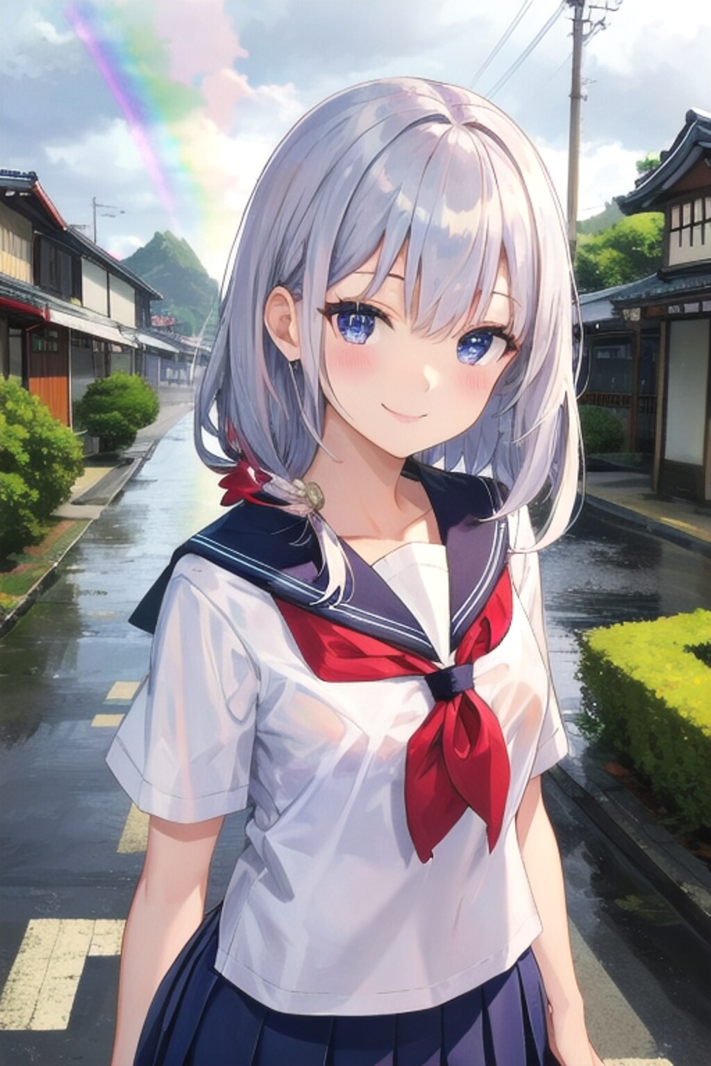 あ、虹がかかってますよ