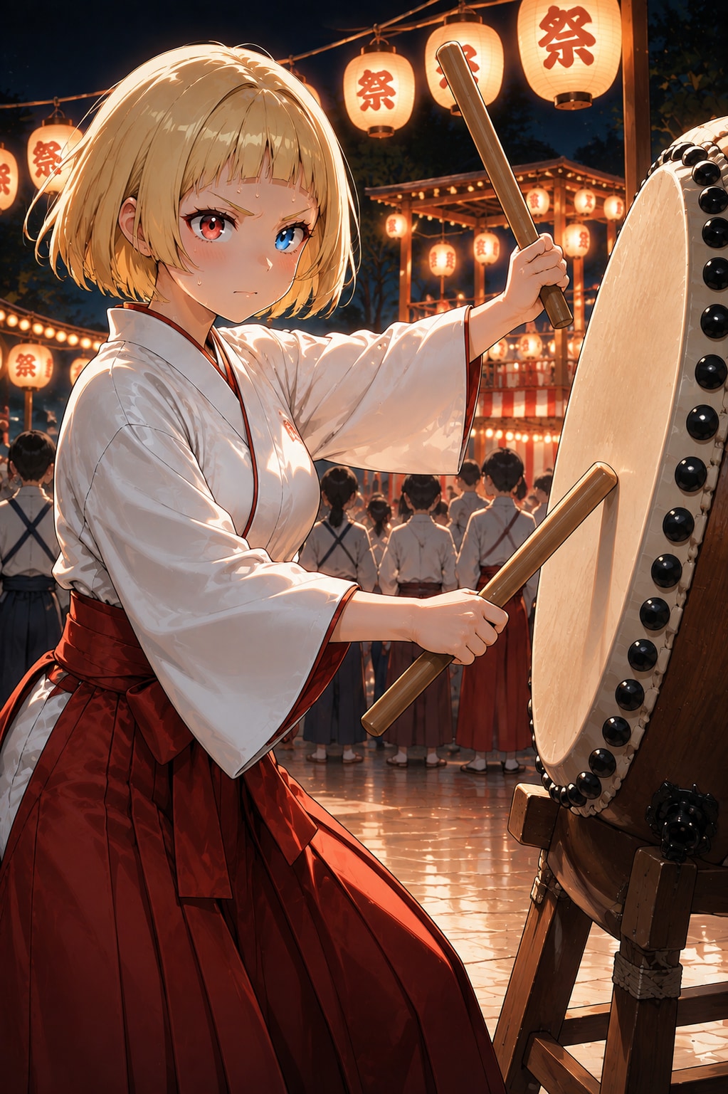 お祭りを盛り上げるよo(^-^)o