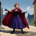 アナと雪の女王のアニメ風作画で描かれる魔法の城とアナの冒険 7枚目