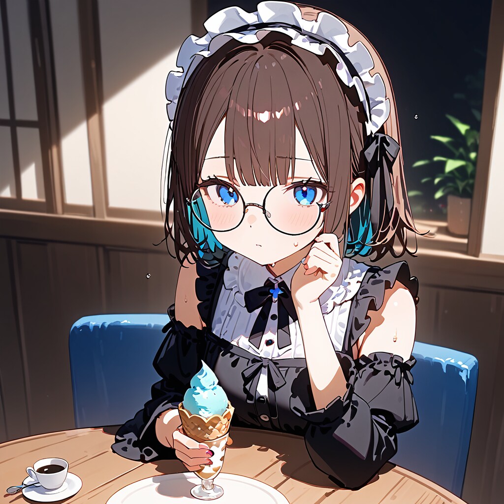 みゆきちゃん、アイスクリームを食べる。