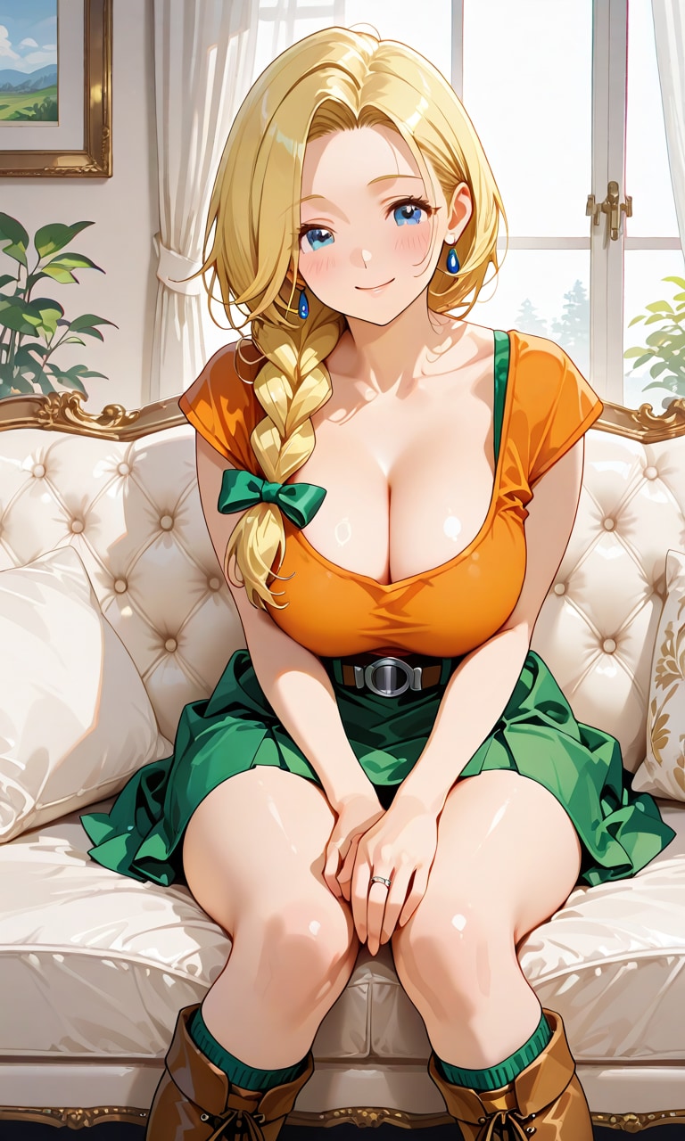 座っているビアンカさん