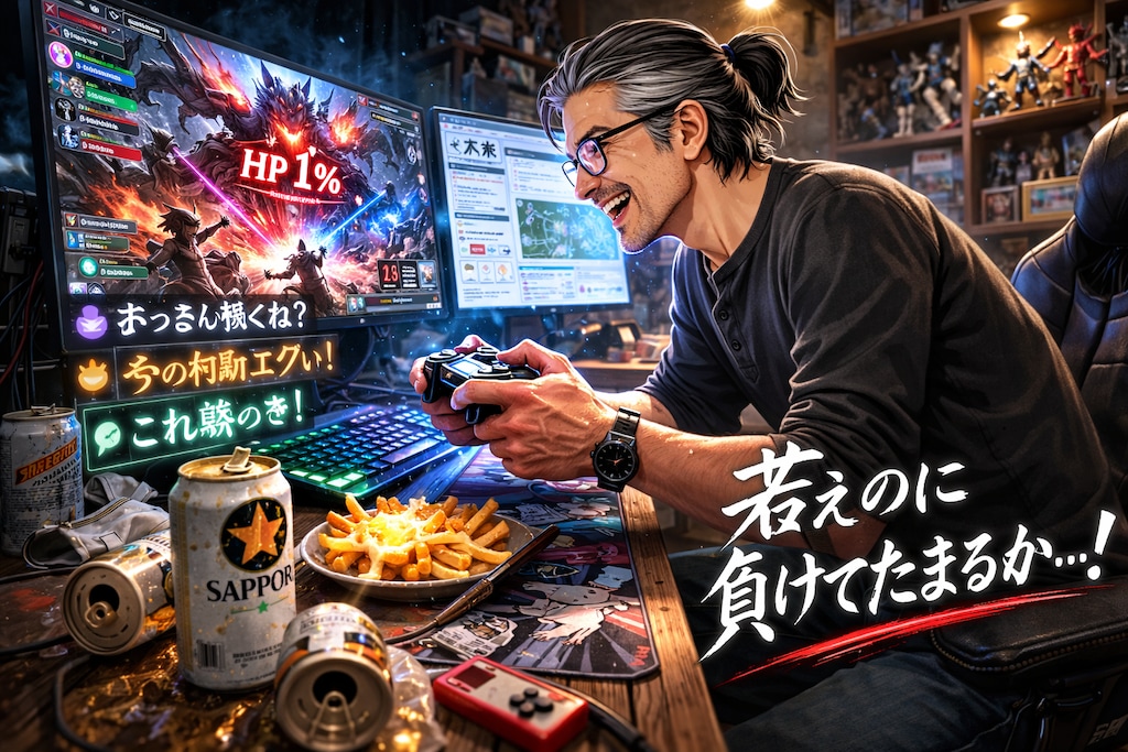 ファミコン世代の意地を見せるオジサン