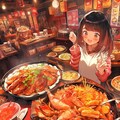No.29 肉料理と女の子（語呂合わせ作品） 2枚目