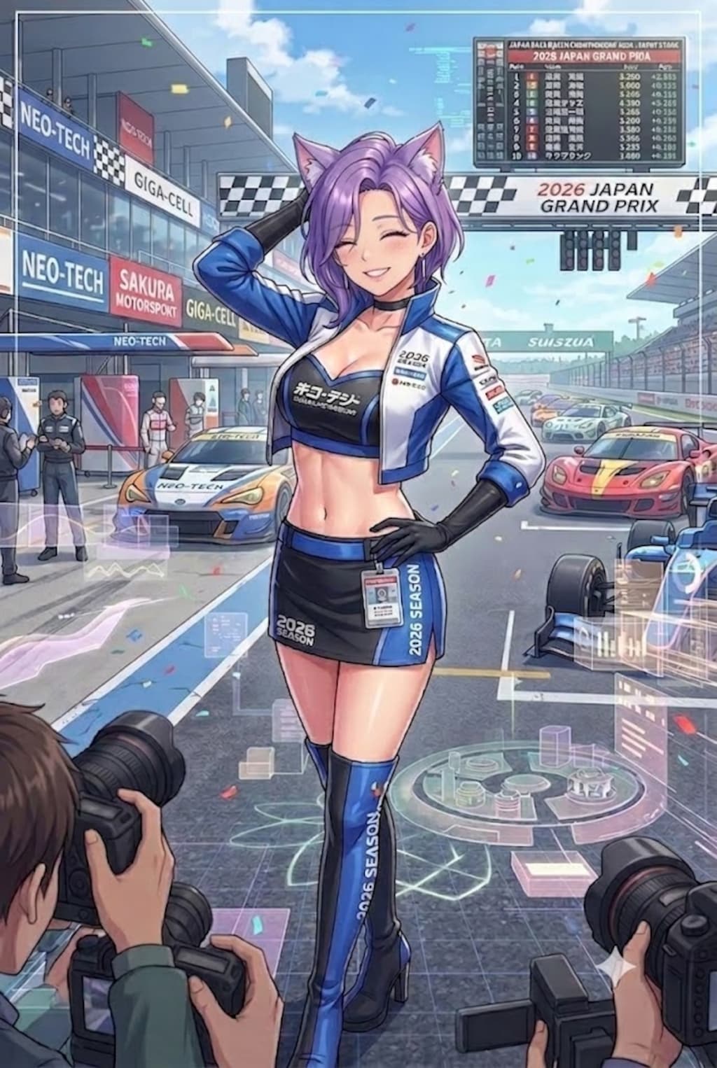 カメコに囲われるレースアンバサダーのシス