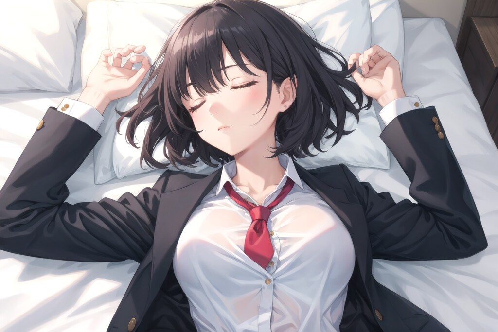 スーツを着たまま寝てしまう２