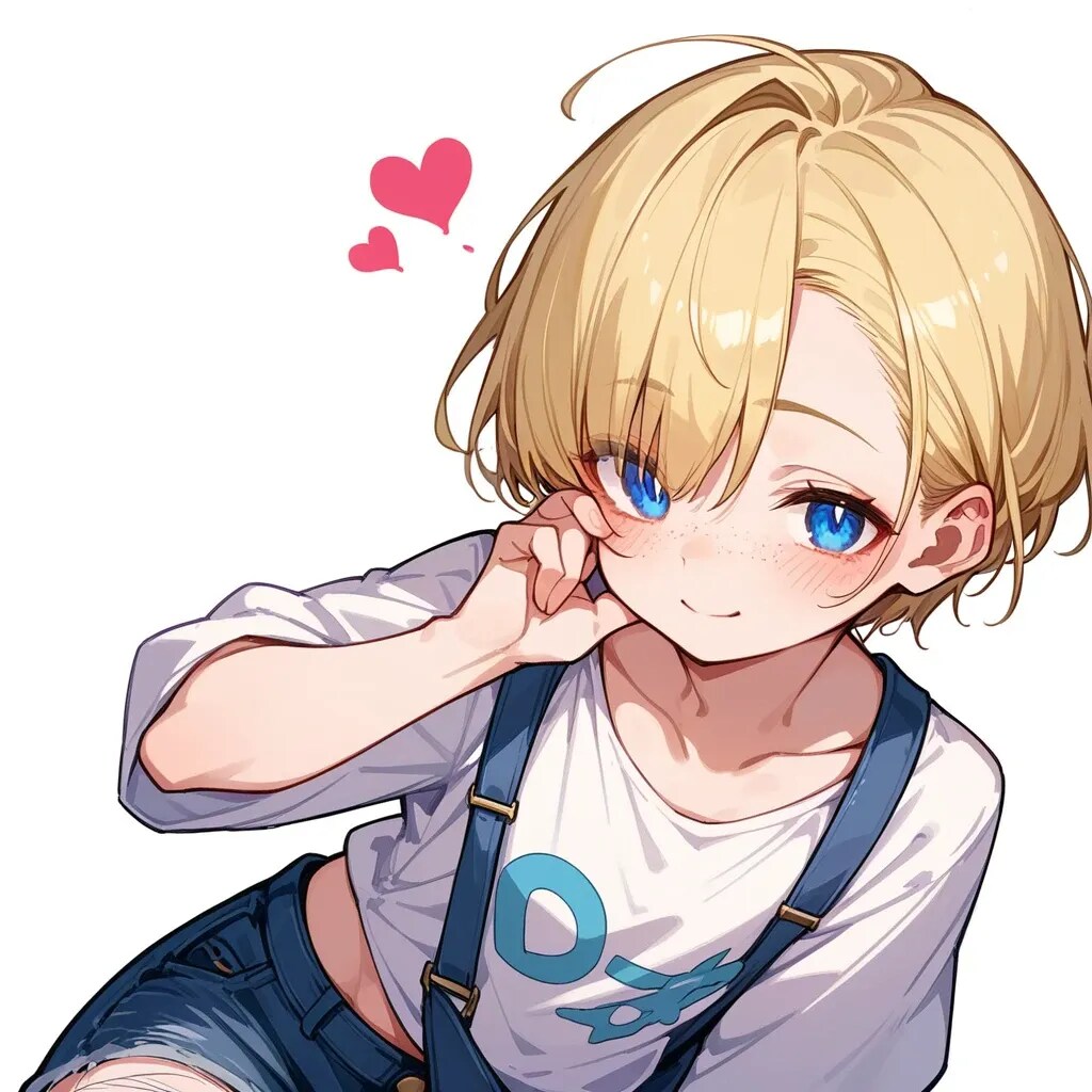 中性的なソバカス少年集