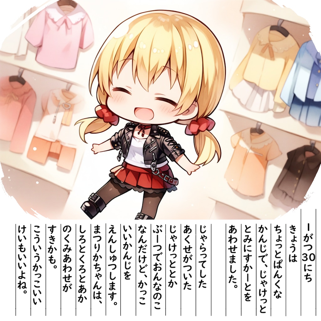 【絵日記】ふぁっしょんしゅうかんです5