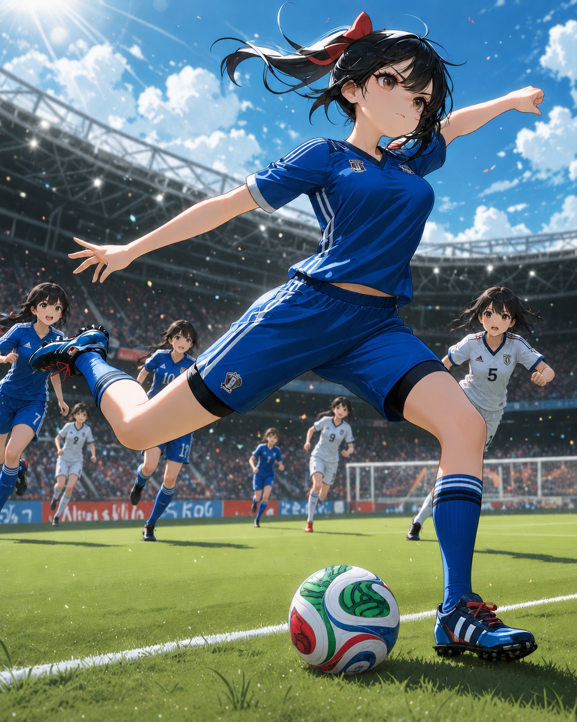 青きピッチの一閃