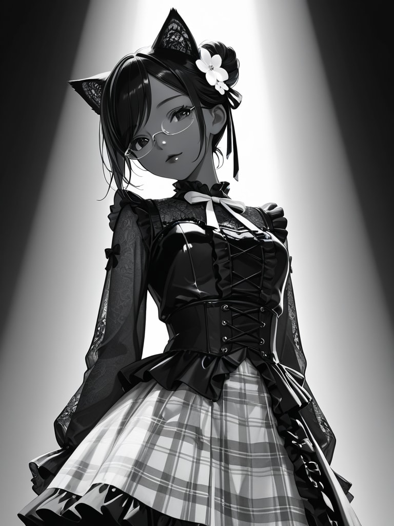 え？一瞬、色が消えた！？【メイド・小宮満】 | の人気AIイラスト・グラビア