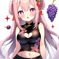 ブドウのチャイナドレスの女の子です 6枚目