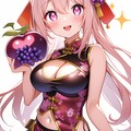 ブドウのチャイナドレスの女の子です 11枚目