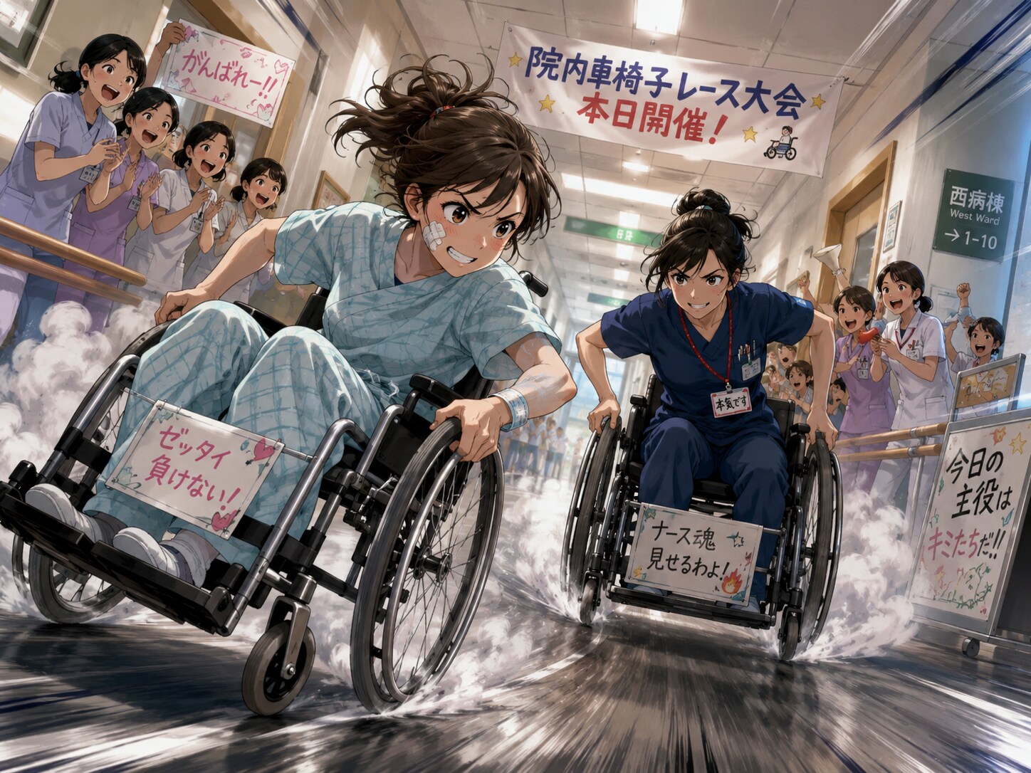 院内疾走。 | の人気AIイラスト・グラビア