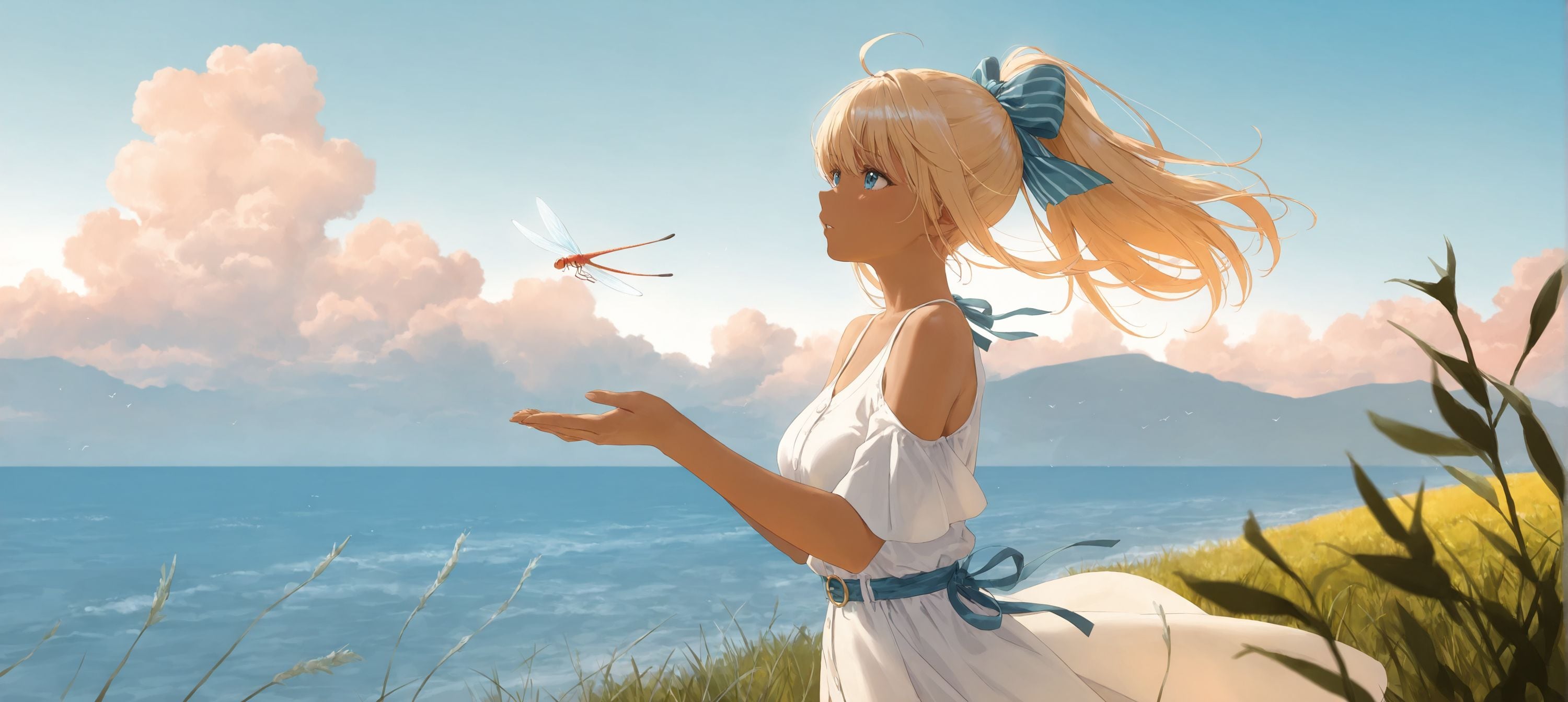 海と蜻蛉 | の人気AIイラスト・グラビア