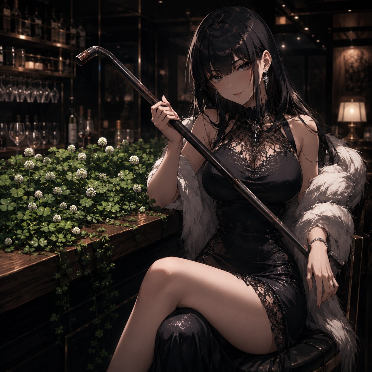美女とクローバー