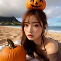 pumpkin on the beach 3枚目
