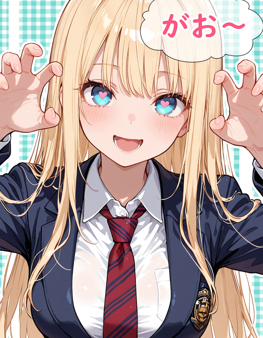ふうちゃんのがおーポーズ