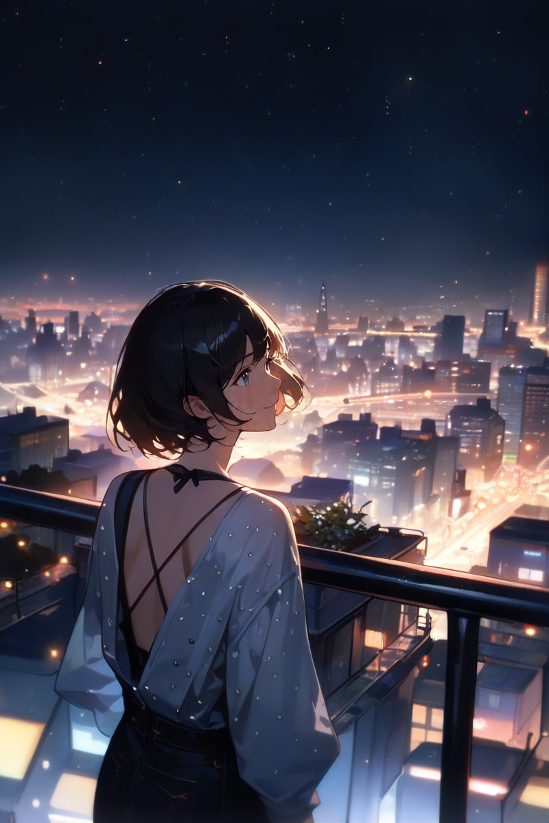都会の星空 | の人気AIイラスト・グラビア