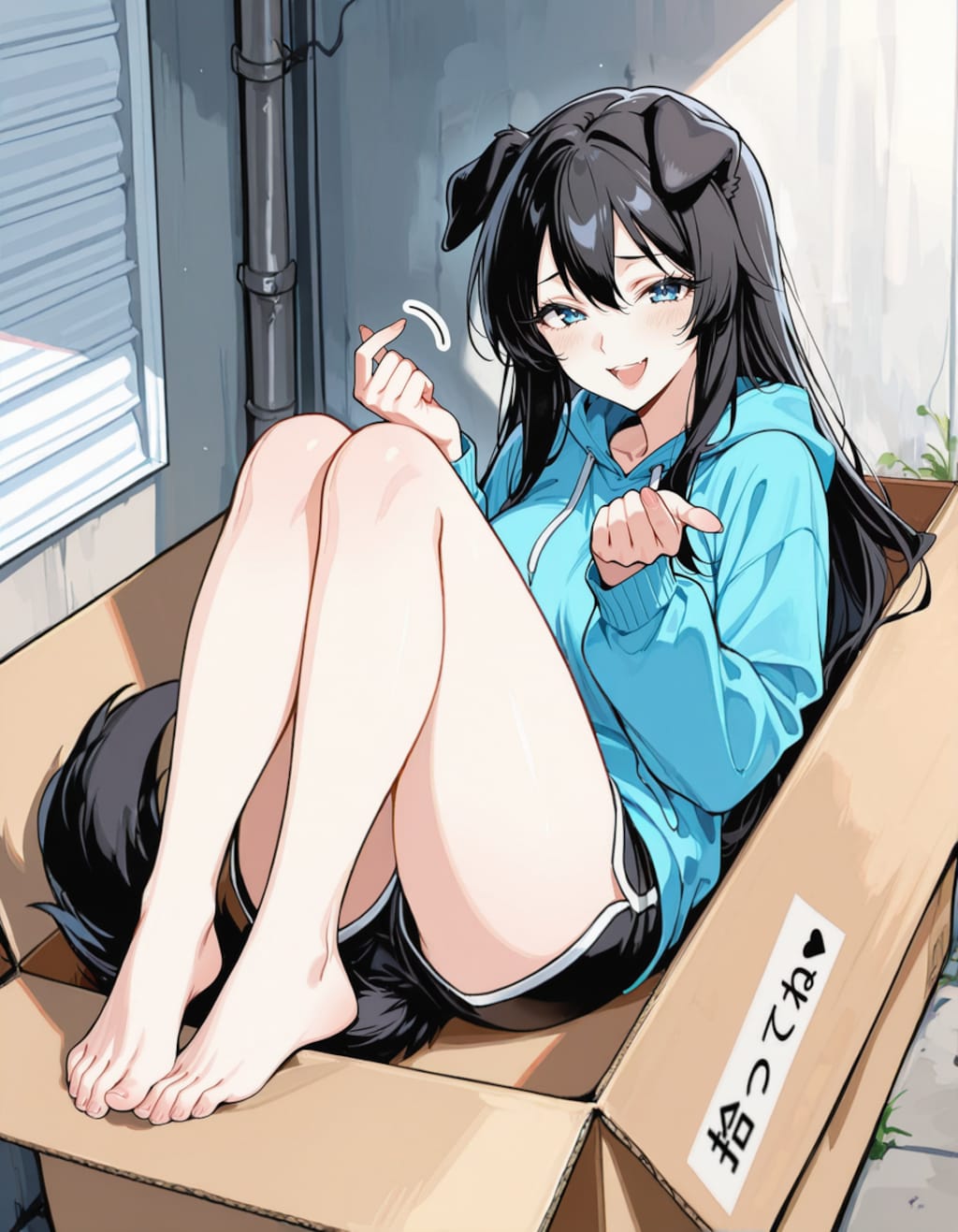 今日のわん娘 #9 「拾われたいわん娘」