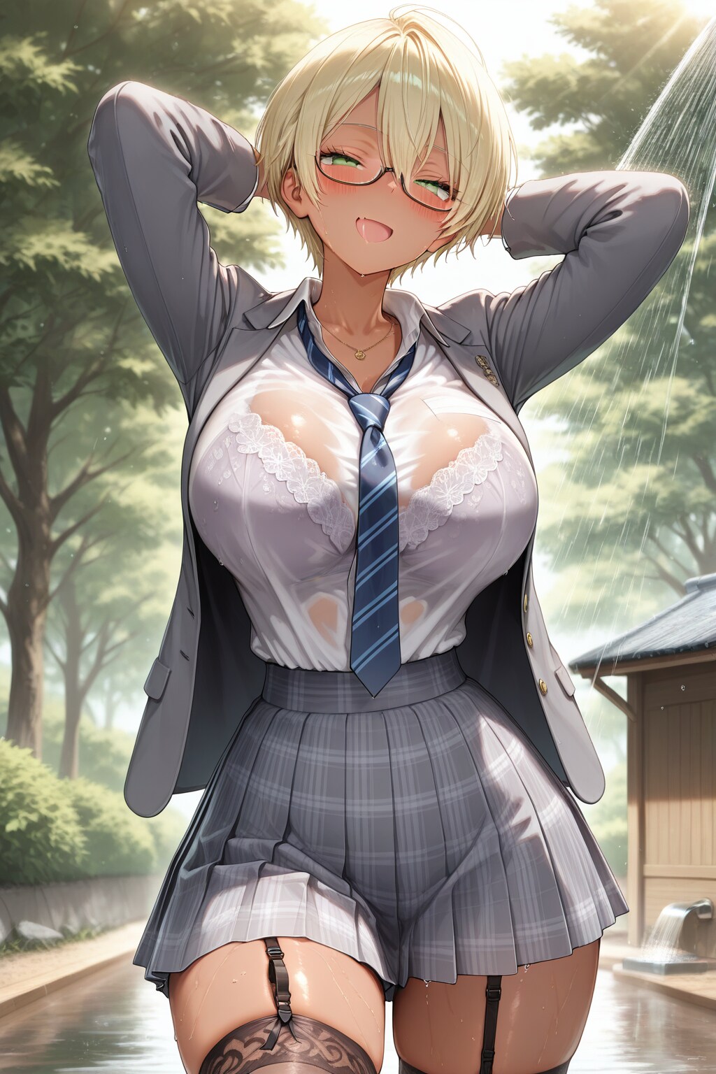 濡れて透けちゃった♡