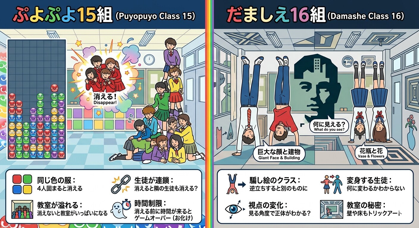 ぷよぷよ15組とだましえ16組